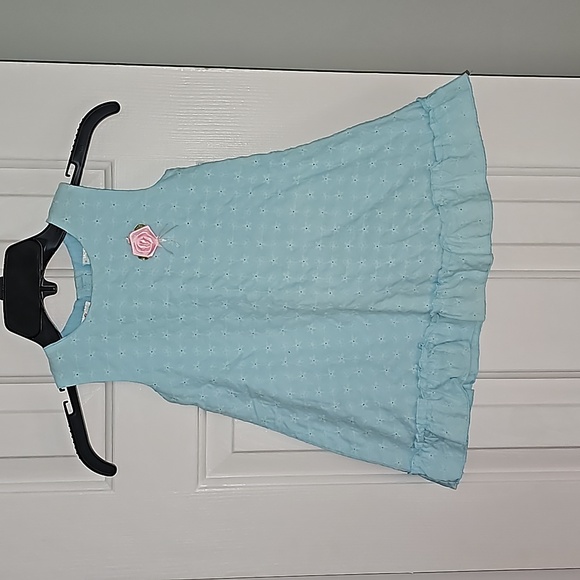 B.T. Kids Light Blue Embroidered Dress Kid Size 3T - Picture 2 of 11